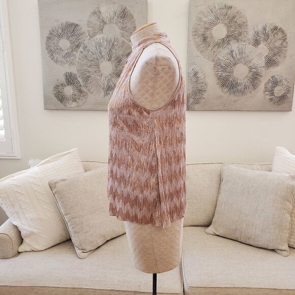 NEW! INC Tie-Neck Shine Halter Top size Medium - Picture 7 of 13